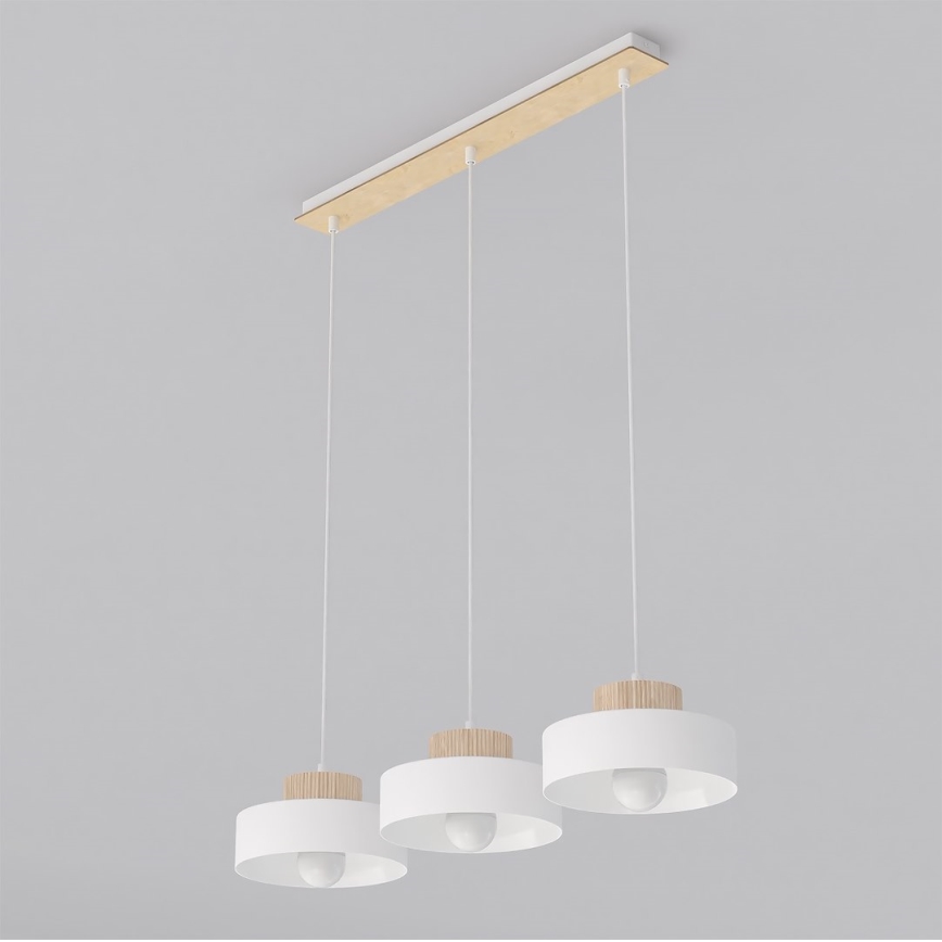 Luster na sajli KIVI 3xE27/15W/230V beo