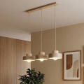 Luster na sajli KIVI 3xE27/15W/230V bež