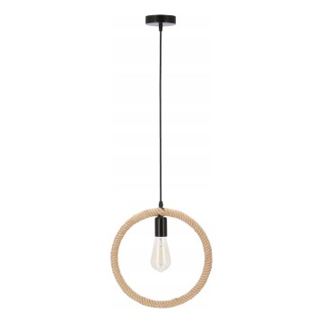 Luster na sajli KOLO 1xE27/40W/230V bež/crna