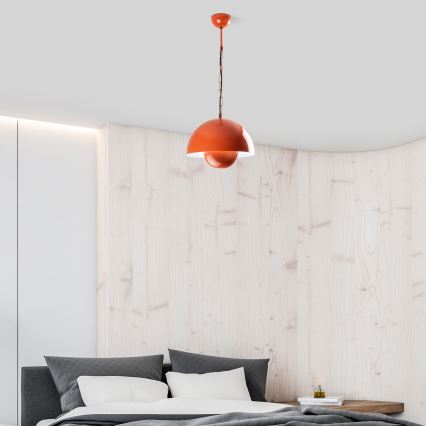 Luster na sajli KURE 1xE27/40W/230V narandžasta