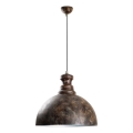 Luster na sajli KURE 1xE27/40W/230V, prečnik 40 cm, siva