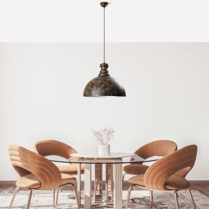 Luster na sajli KURE 1xE27/40W/230V, prečnik 40 cm, siva
