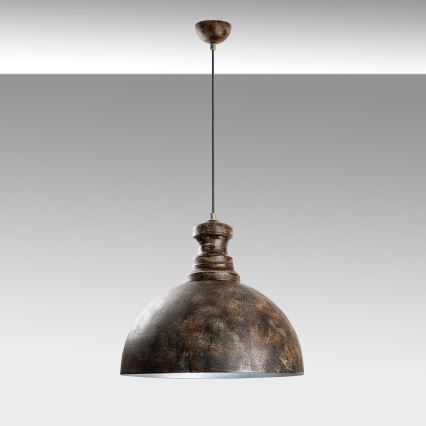 Luster na sajli KURE 1xE27/40W/230V, prečnik 40 cm, siva