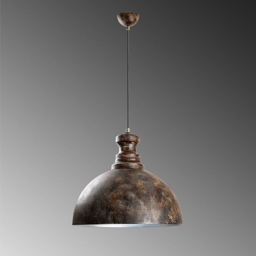 Luster na sajli KURE 1xE27/40W/230V, prečnik 40 cm, siva