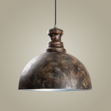 Luster na sajli KURE 1xE27/40W/230V, prečnik 40 cm, siva