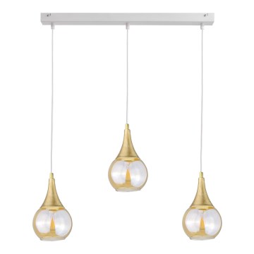 Luster na sajli LACRIMA BELA 3xE27/60W/230V