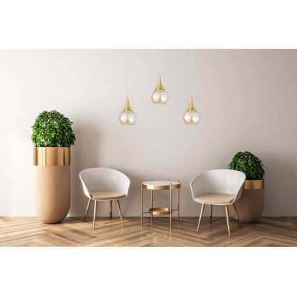 Luster na sajli LACRIMA BELA 3xE27/60W/230V