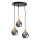 Luster na sajli LACRIMA SMOKY 3xE27/60W/230V prečnik 30 cm