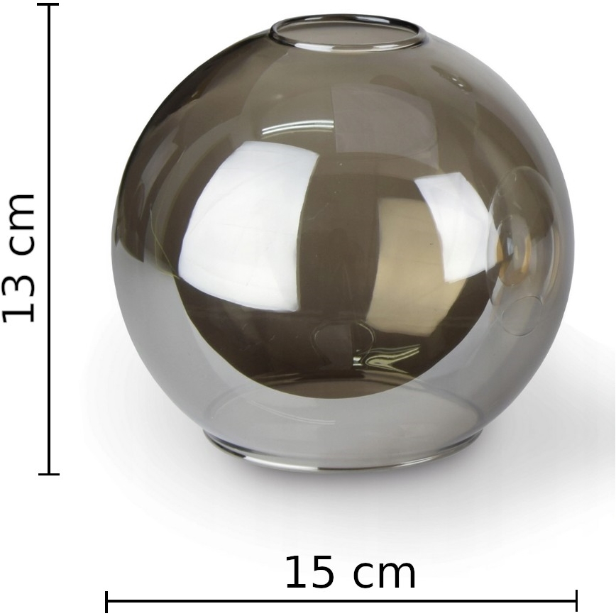 Luster na sajli LACRIMA SMOKY 3xE27/60W/230V prečnik 30 cm