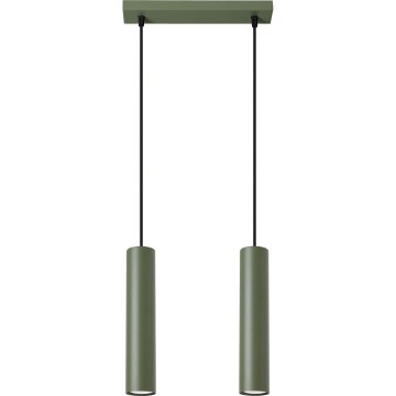 Luster na sajli LAGOS 2xGU10/10W/230V, zelene boje