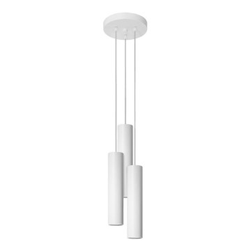 Luster na sajli LAGOS 3xGU10/10W/230V bela