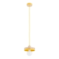 Luster na sajli LARSO 1xE27/15W/230V žuta/bež