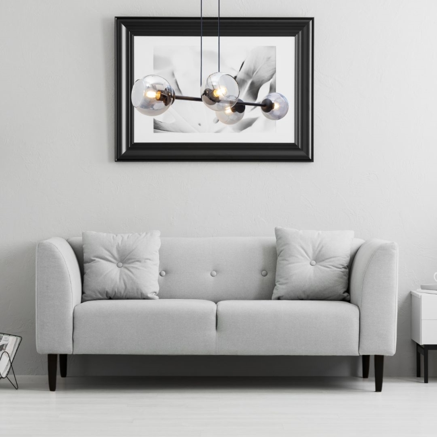 Luster na sajli LATIL 4xE27/60W/230V crn