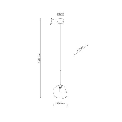 Luster na sajli LAVA 1xG9/8W/230V bež/zadimljena bež