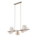 Luster na sajli LAVA 7xG9/8W/230V bež/dimno-bež