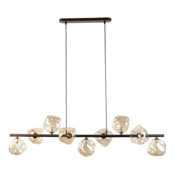 Luster na sajli LAVA 9xG9/8W/230V bronza/dimljeni bež