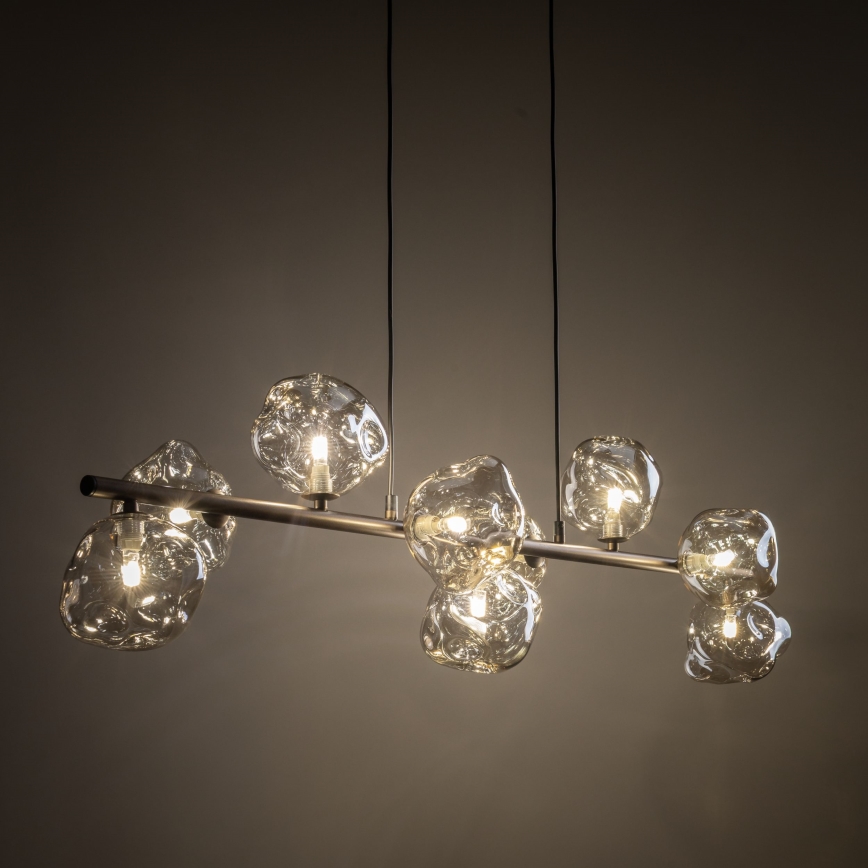 Luster na sajli LAVA 9xG9/8W/230V bronza/dimljeni bež