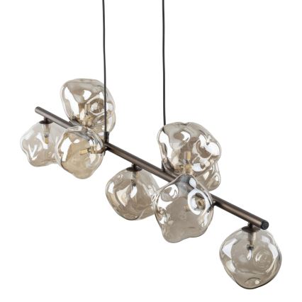 Luster na sajli LAVA 9xG9/8W/230V bronza/dimljeni bež