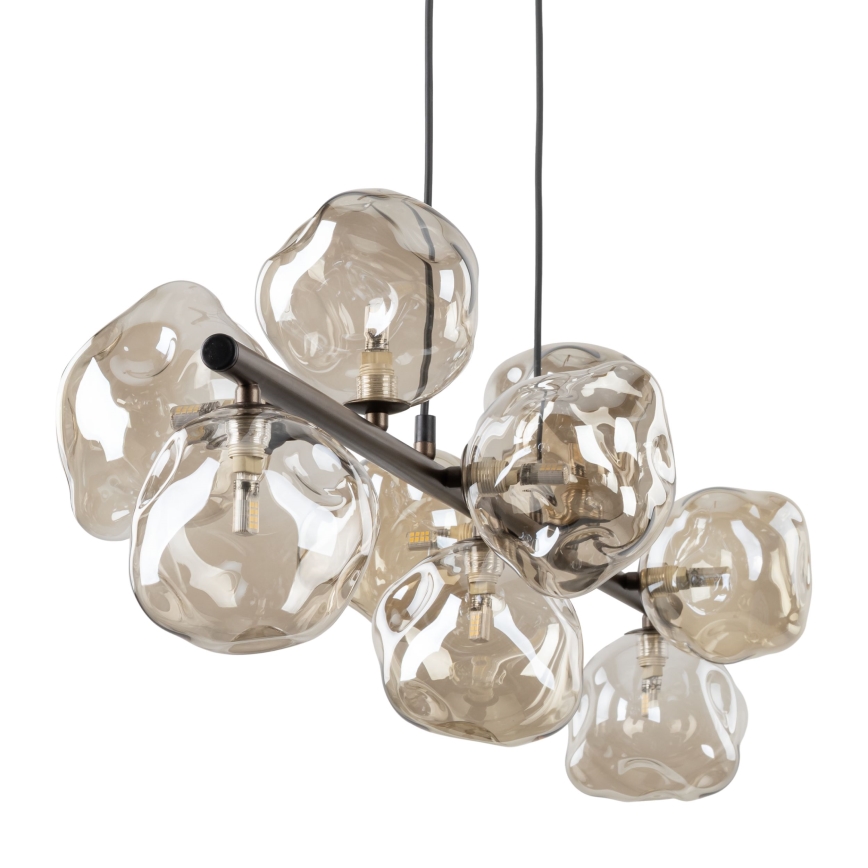 Luster na sajli LAVA 9xG9/8W/230V bronza/dimljeni bež