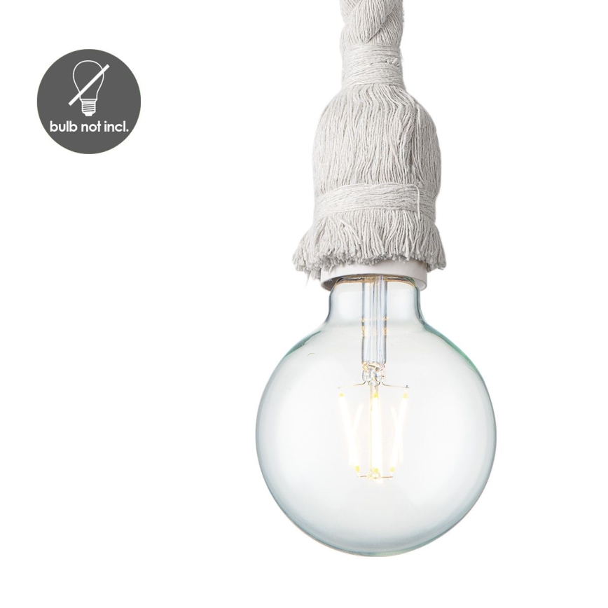 Luster na sajli LEONARDO ROPE 1xE27/10W/230V beo