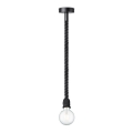Luster na sajli LEONARDO ROPE 1xE27/10W/230V crni