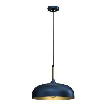 Luster na sajli LINCOLN 1xE27/60W/230V prečnika 35 cm u plavoj boji