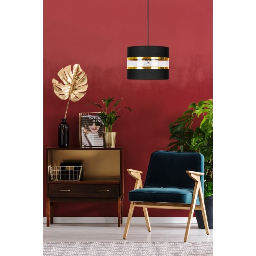 Luster na sajli LIND 1xE27/60W/230V crna