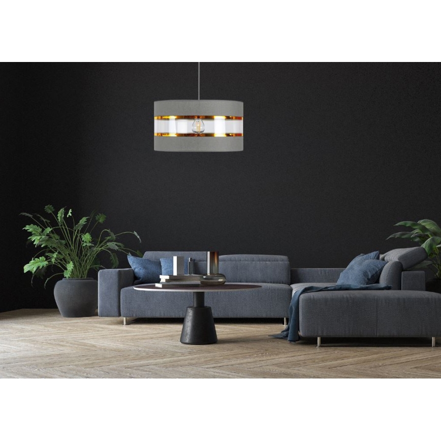 Luster na sajli LIND 1xE27/60W/230V siv