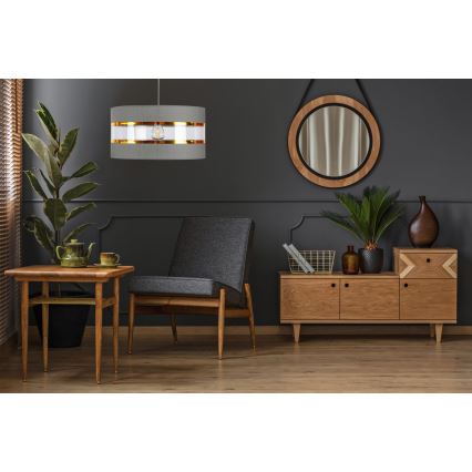 Luster na sajli LIND 1xE27/60W/230V siv