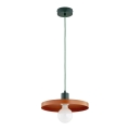 Luster na sajli LITO 1xE27/15W/230V bakrena/zelena