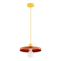 Luster na sajli LITO 1xE27/15W/230V bakrena/žuta