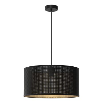 Luster na sajli LOFT SHADE 1xE27/60W/230V Ø 40 cm crna/zlatna