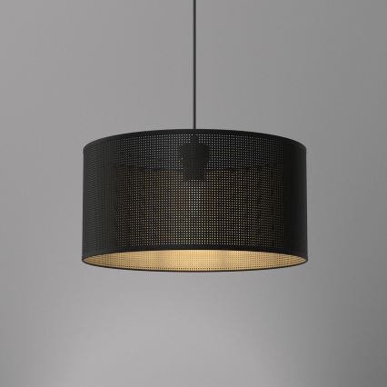 Luster na sajli LOFT SHADE 1xE27/60W/230V Ø 40 cm crna/zlatna