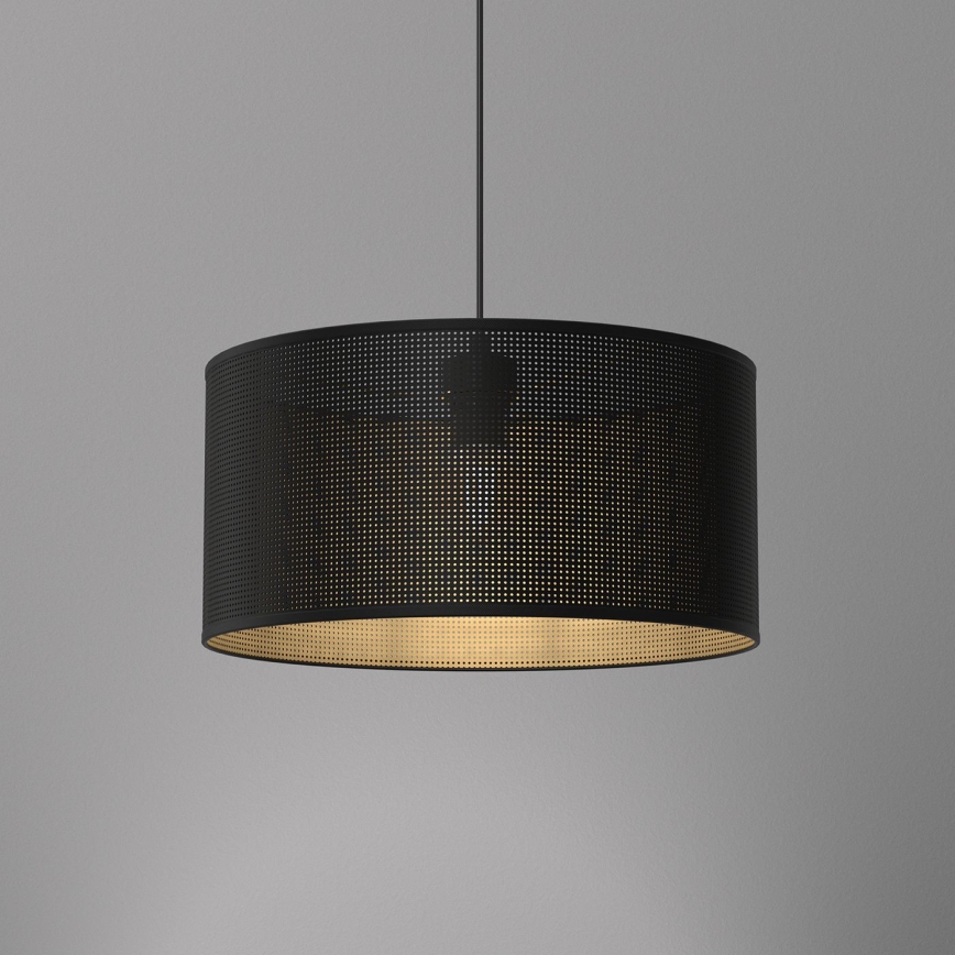 Luster na sajli LOFT SHADE 1xE27/60W/230V Ø 40 cm crna/zlatna