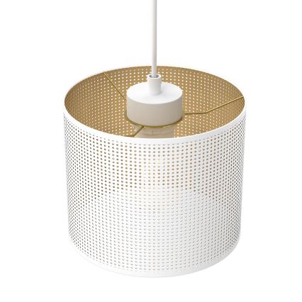 Luster na sajli LOFT SHADE 5xE27/60W/230V bela/zlatna