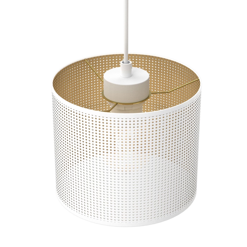 Luster na sajli LOFT SHADE 5xE27/60W/230V bela/zlatna