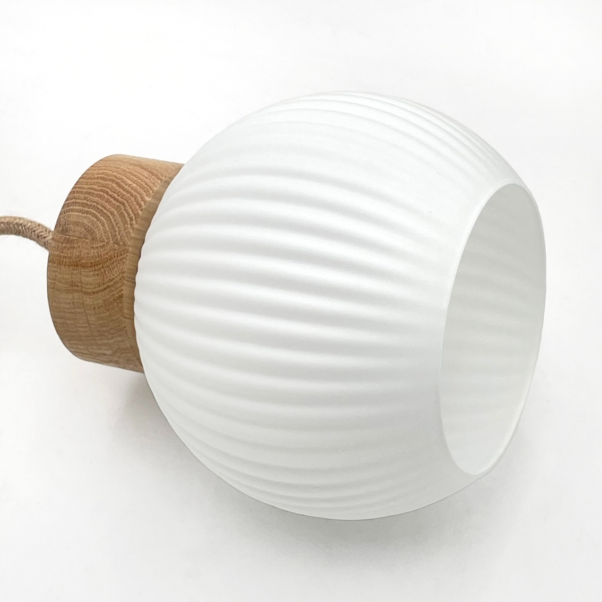 Luster na sajli LOOMIS 3xE27/15W/230V 83 cm bež/hrast