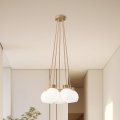 Luster na sajli LOOMIS 5xE27/15W/230V 83 cm bež/hrast