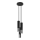 Luster na sajli LOOPEZ 3xGU10/10W/230V okrugao crni/sjajni hrom