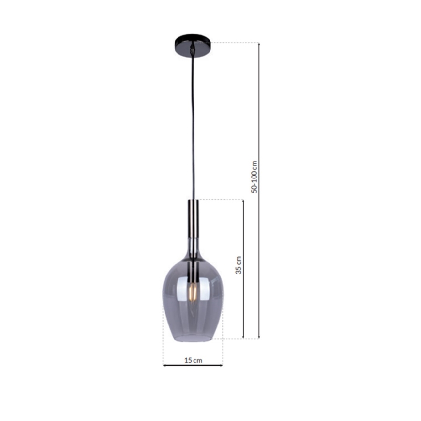 Luster na sajli LUGANO 1xE14/40W/230V siva