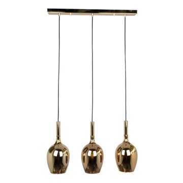 Luster na sajli LUGANO 3xE14/40W/230V zlatni