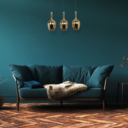 Luster na sajli LUGANO 3xE14/40W/230V zlatni