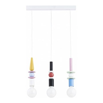 Luster na sajli LUMIO 3xE27/15W/230V višebojni