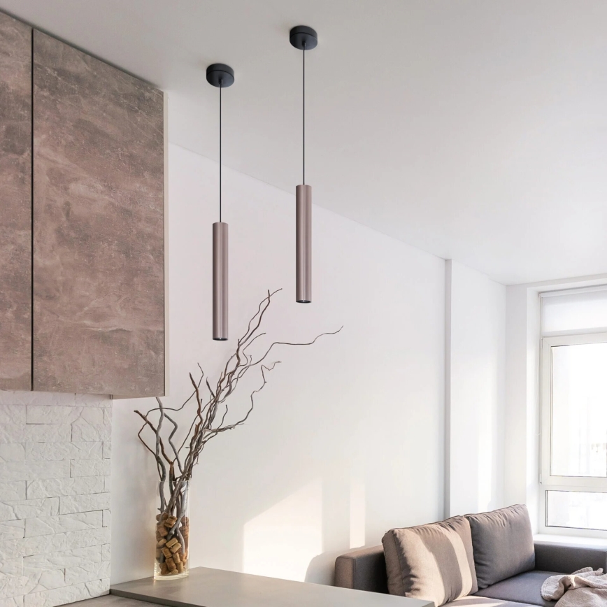 Luster na sajli LUNGOMARE 1xGU10/10W/230V matni hrom
