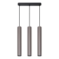 Luster na sajli LUNGOMARE 3xGU10/10W/230V mat hrom
