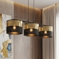 Luster na sajli LUX 3xE27/15W/230V crna/zlatna