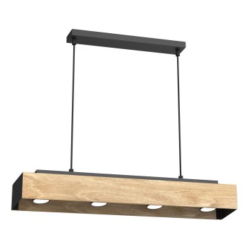 Luster na sajli MAISON 4xGU10/8W/230V braon/hrast