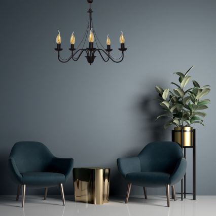 Luster na sajli MALBO II 5xE14/10W/230V