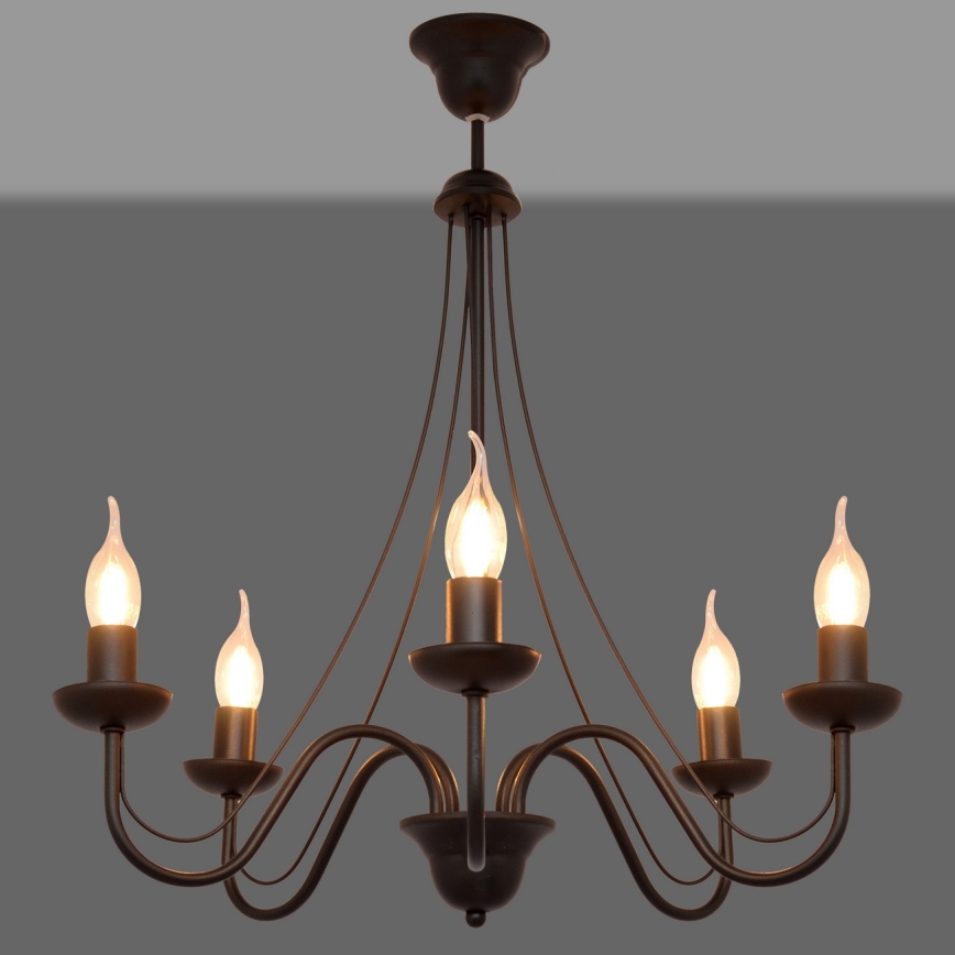 Luster na sajli MALBO II 5xE14/10W/230V