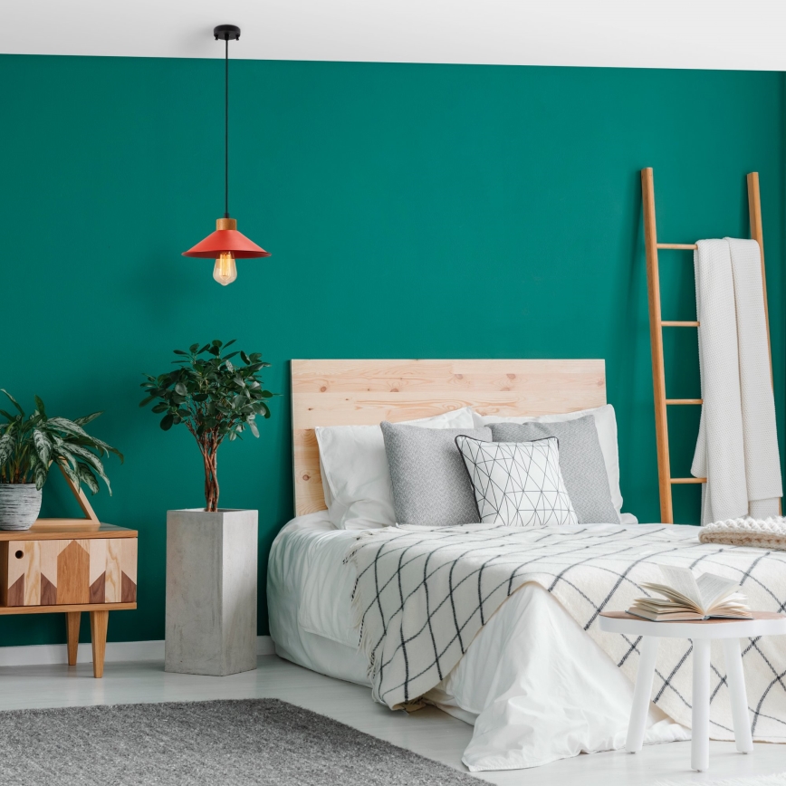 Luster na sajli MANAVGAT 1xE27/40W/230V crvena/braon